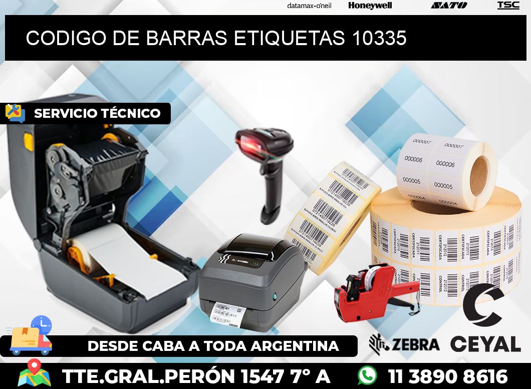 CODIGO DE BARRAS ETIQUETAS 10335