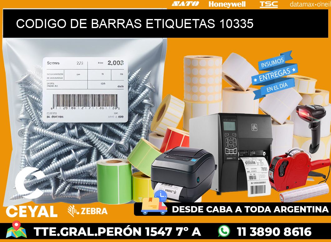 CODIGO DE BARRAS ETIQUETAS 10335