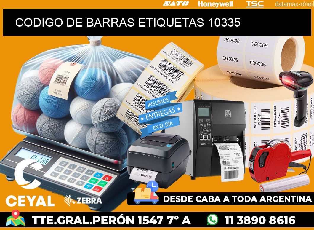 CODIGO DE BARRAS ETIQUETAS 10335