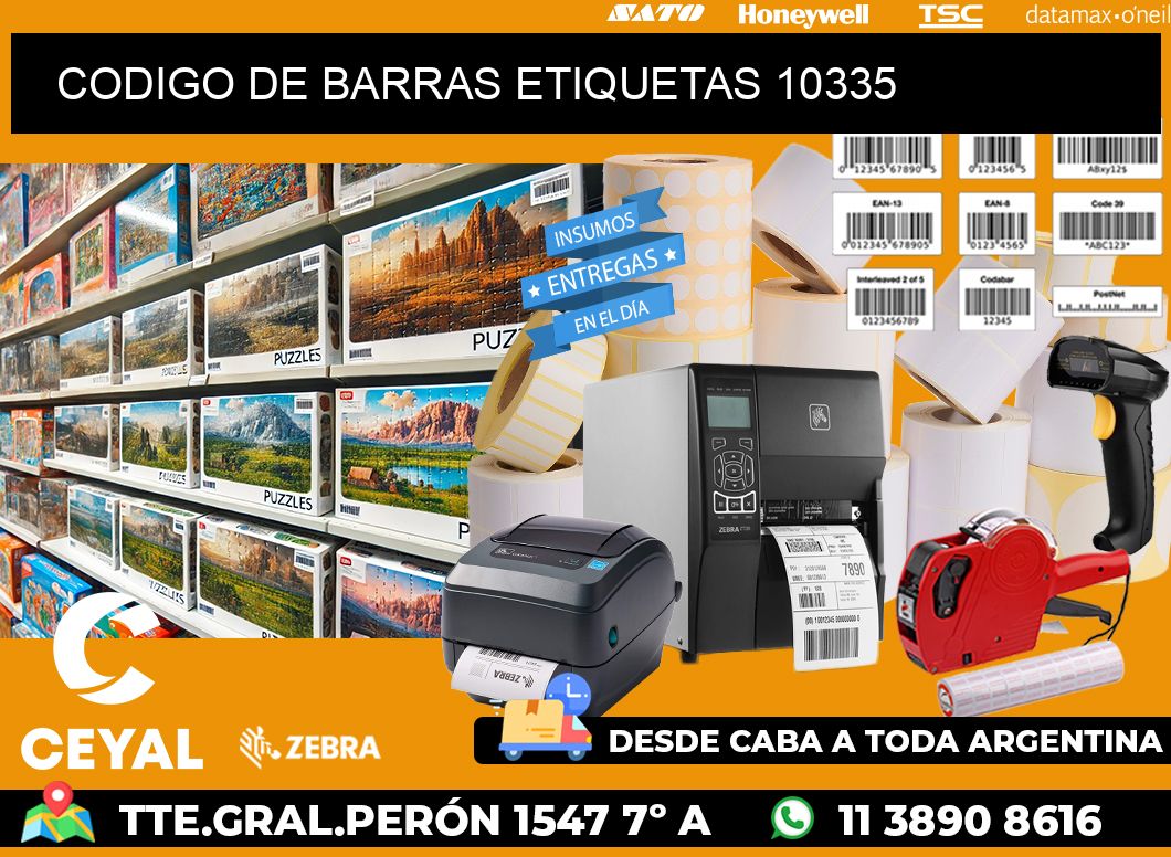 CODIGO DE BARRAS ETIQUETAS 10335