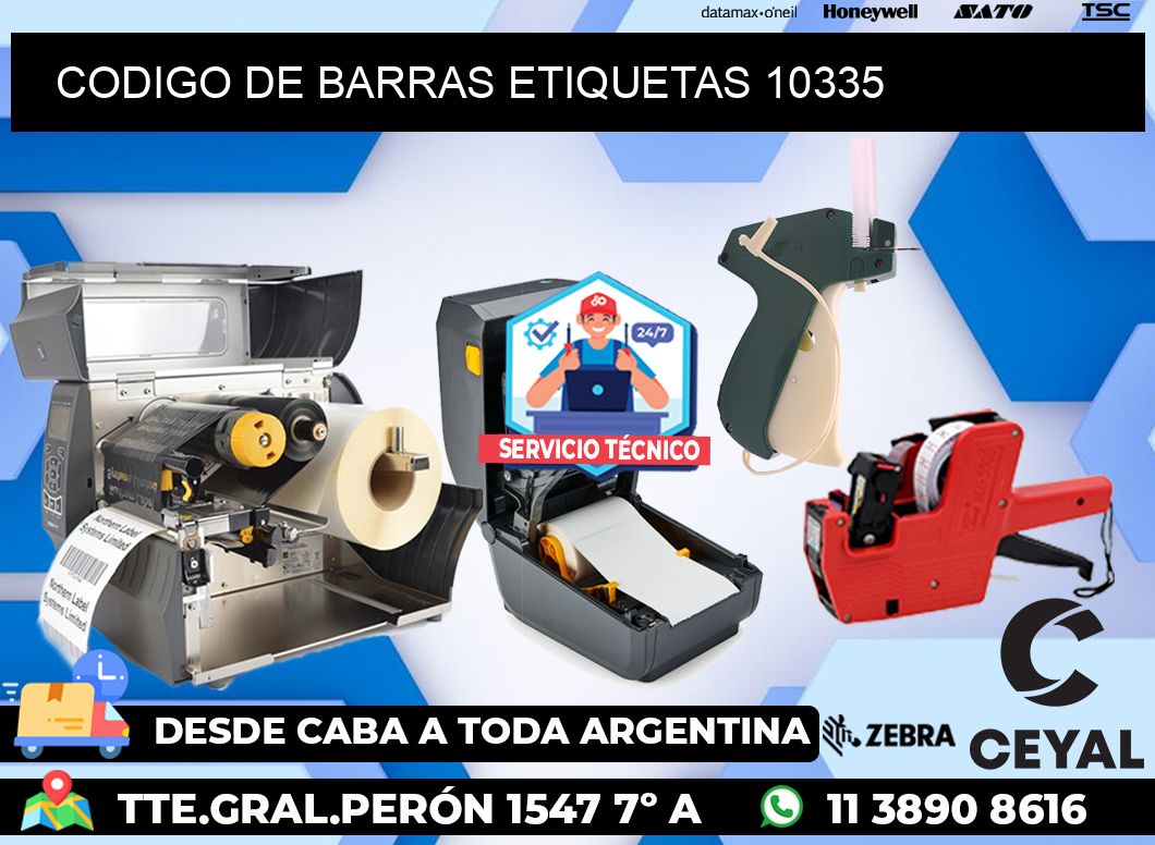 CODIGO DE BARRAS ETIQUETAS 10335