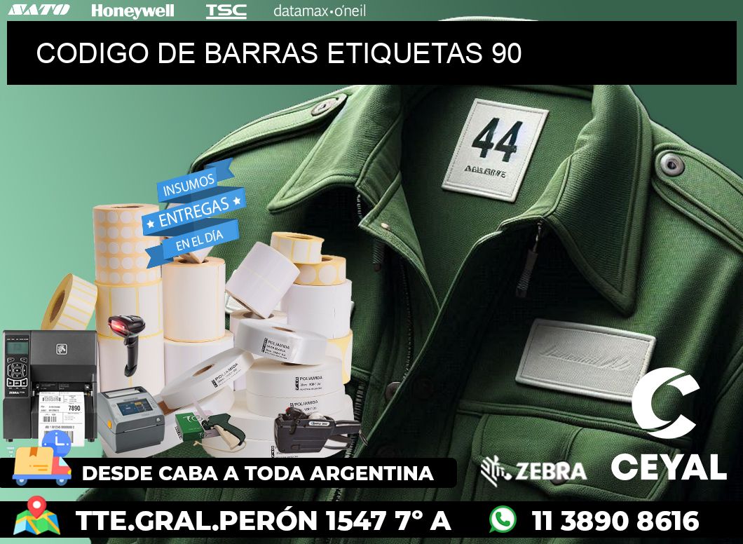CODIGO DE BARRAS ETIQUETAS 90