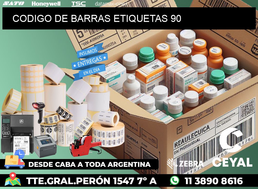 CODIGO DE BARRAS ETIQUETAS 90