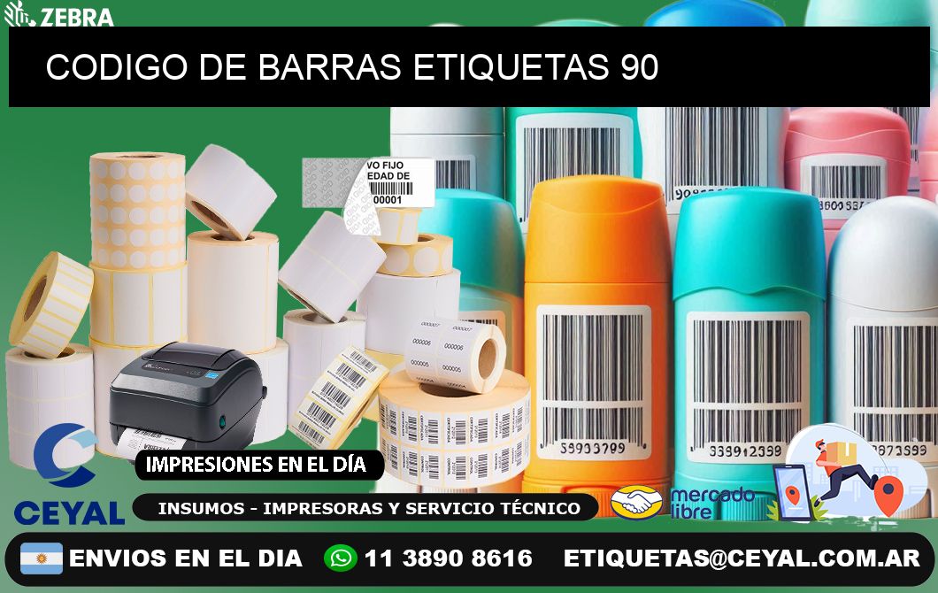 CODIGO DE BARRAS ETIQUETAS 90
