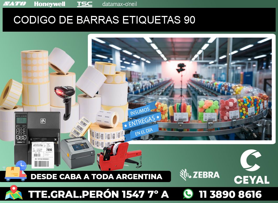 CODIGO DE BARRAS ETIQUETAS 90