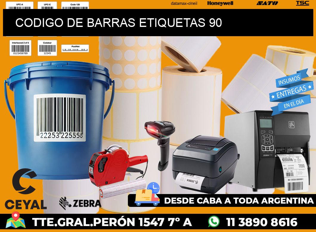 CODIGO DE BARRAS ETIQUETAS 90