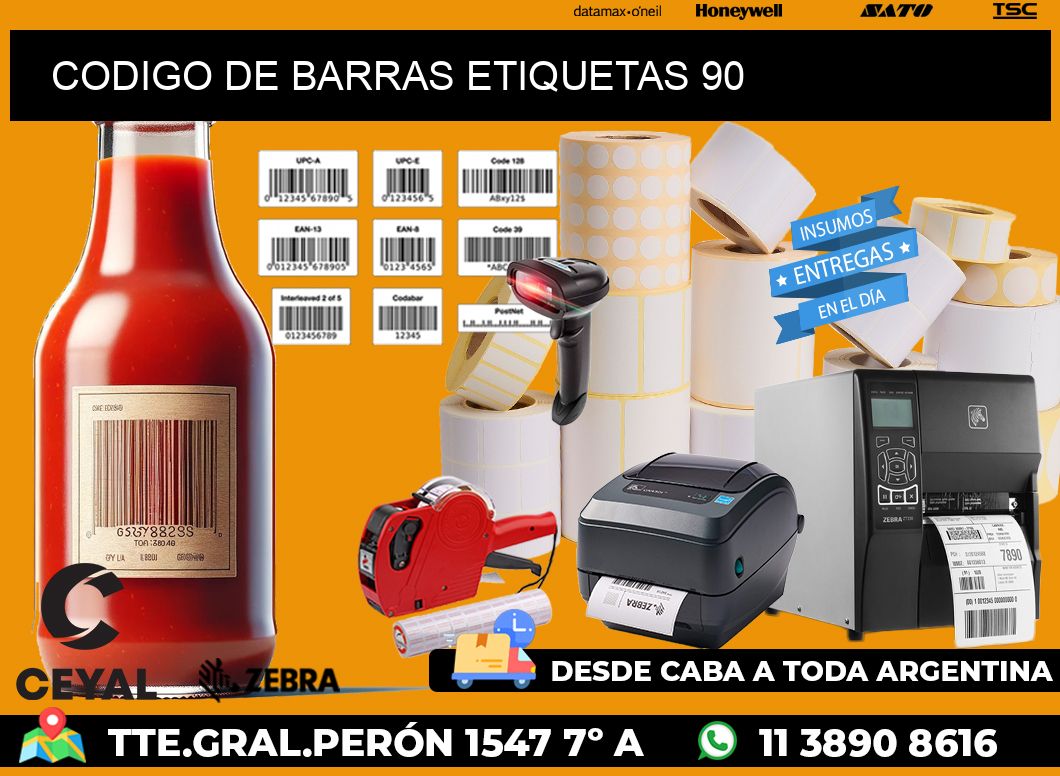 CODIGO DE BARRAS ETIQUETAS 90