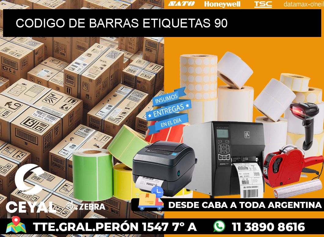 CODIGO DE BARRAS ETIQUETAS 90