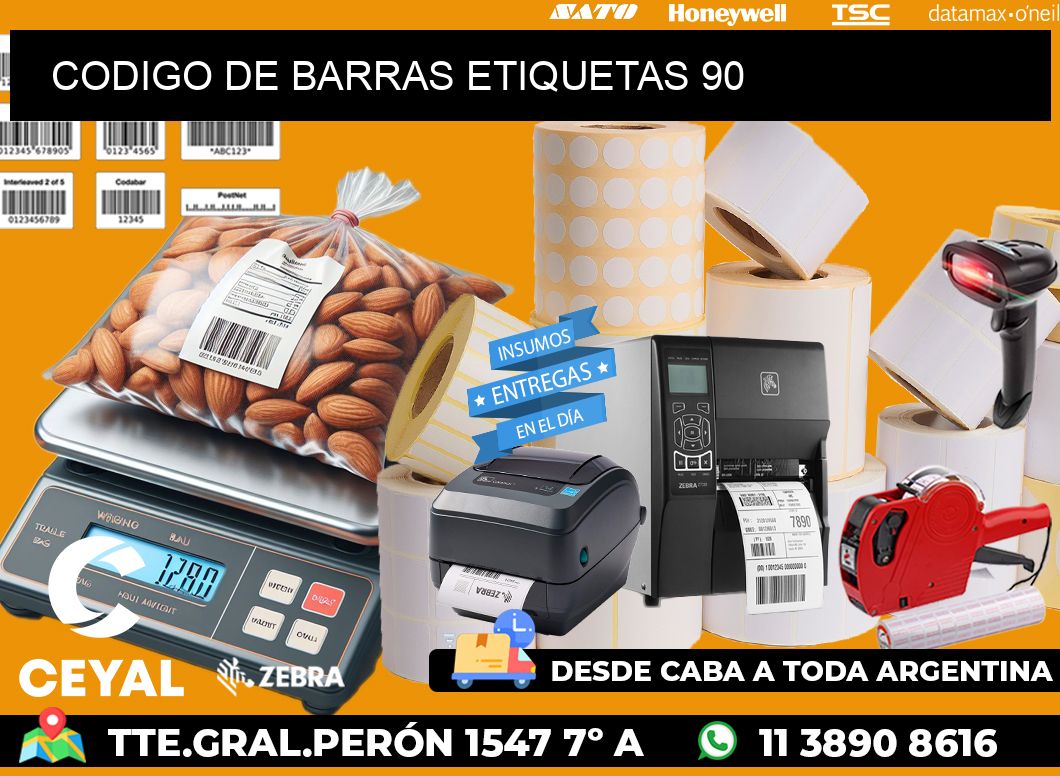 CODIGO DE BARRAS ETIQUETAS 90
