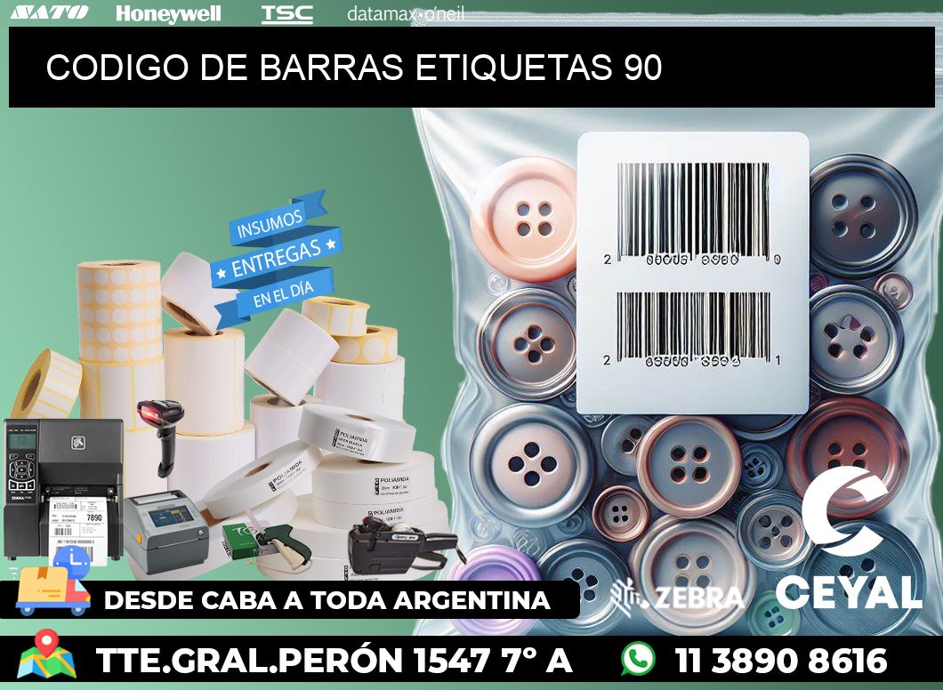 CODIGO DE BARRAS ETIQUETAS 90