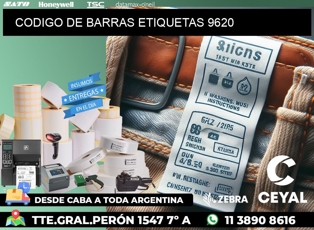 CODIGO DE BARRAS ETIQUETAS 9620