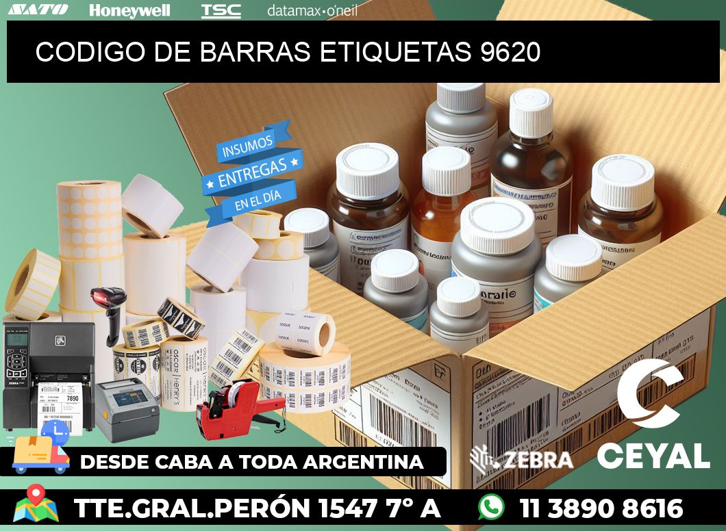 CODIGO DE BARRAS ETIQUETAS 9620