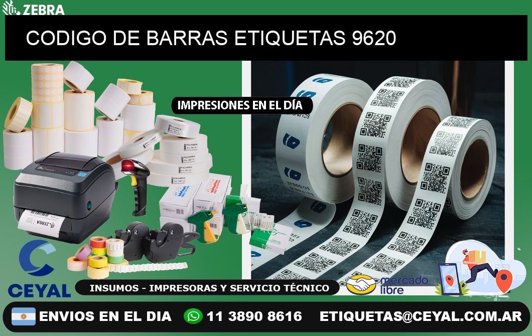 CODIGO DE BARRAS ETIQUETAS 9620