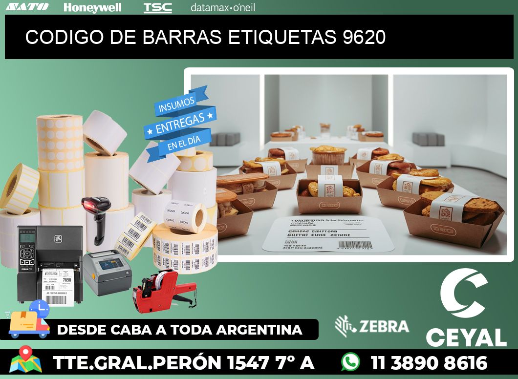CODIGO DE BARRAS ETIQUETAS 9620