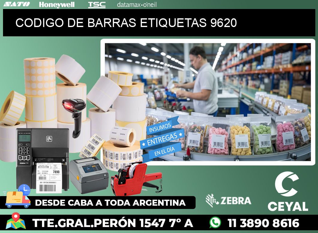 CODIGO DE BARRAS ETIQUETAS 9620