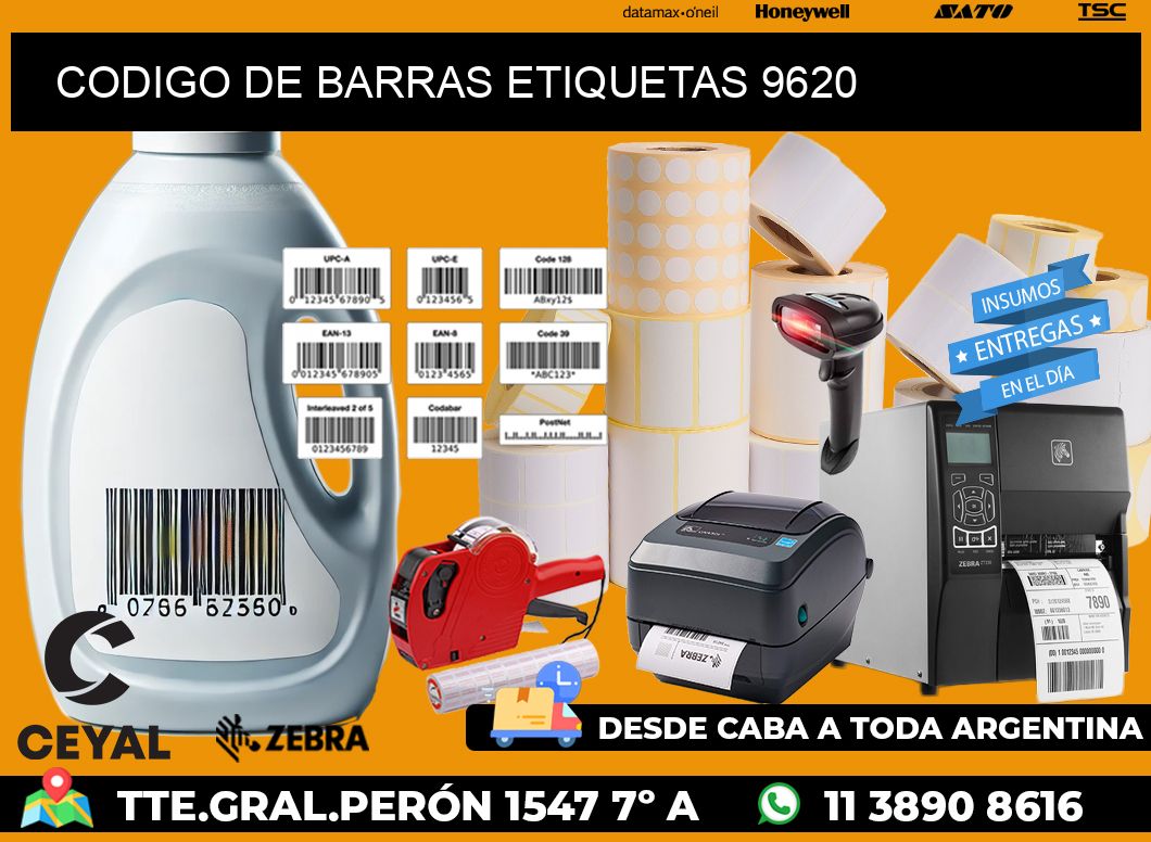 CODIGO DE BARRAS ETIQUETAS 9620
