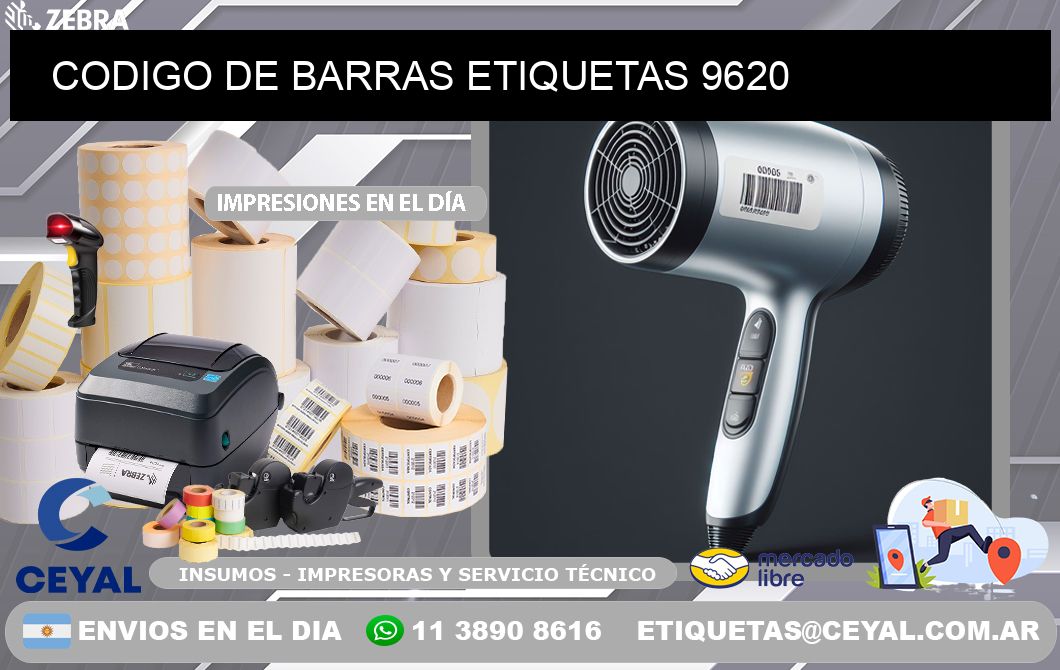 CODIGO DE BARRAS ETIQUETAS 9620