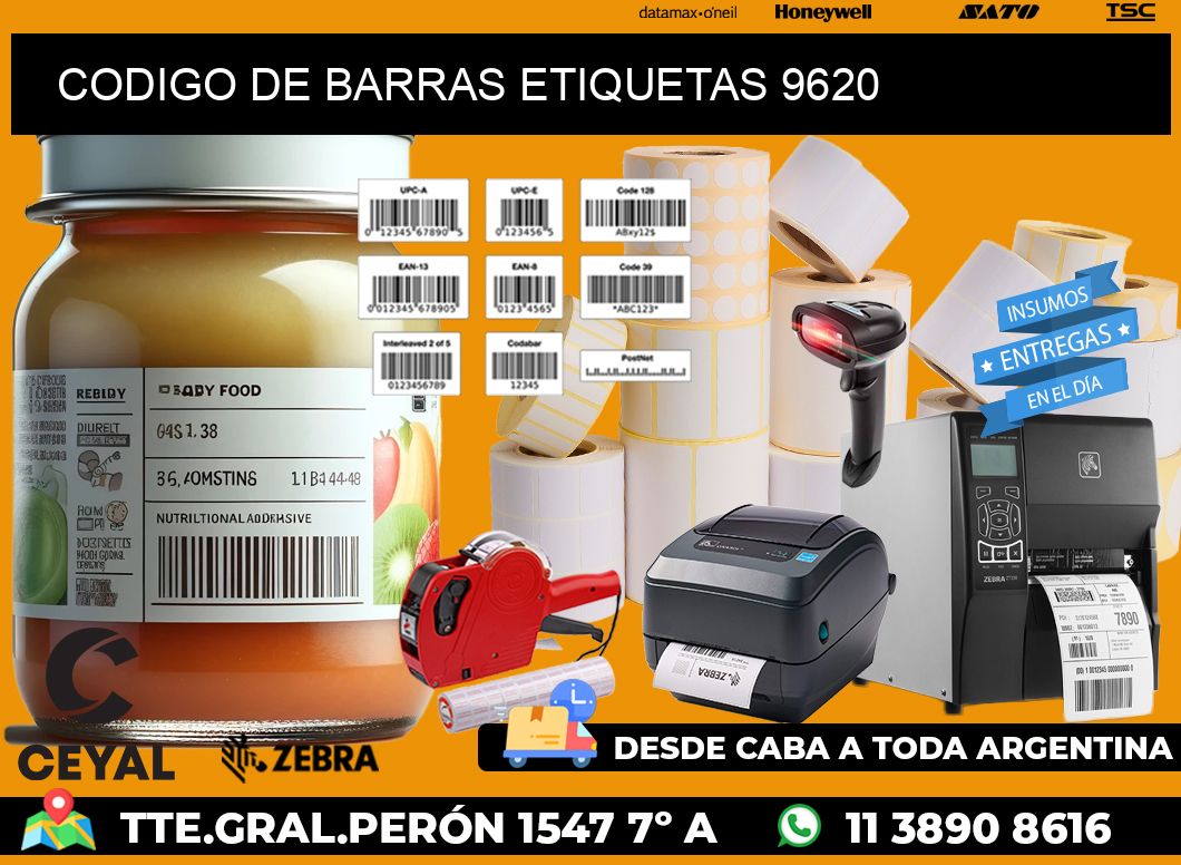 CODIGO DE BARRAS ETIQUETAS 9620