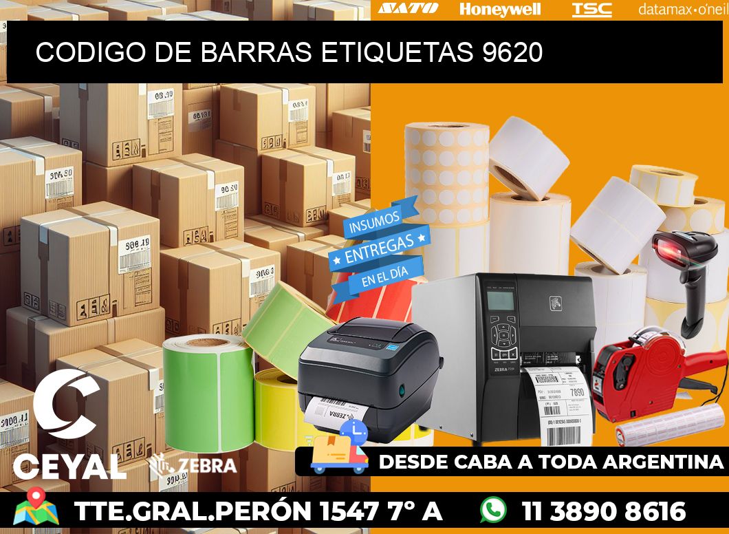 CODIGO DE BARRAS ETIQUETAS 9620