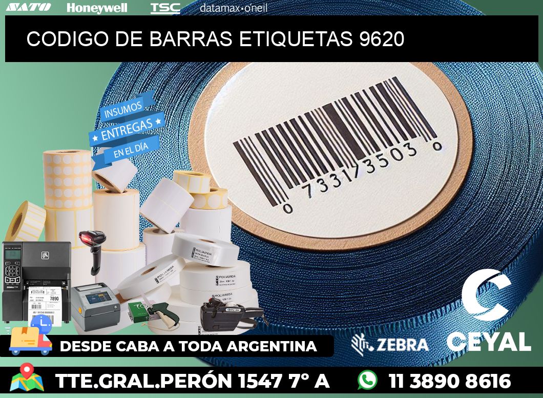 CODIGO DE BARRAS ETIQUETAS 9620