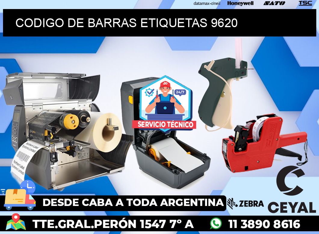 CODIGO DE BARRAS ETIQUETAS 9620