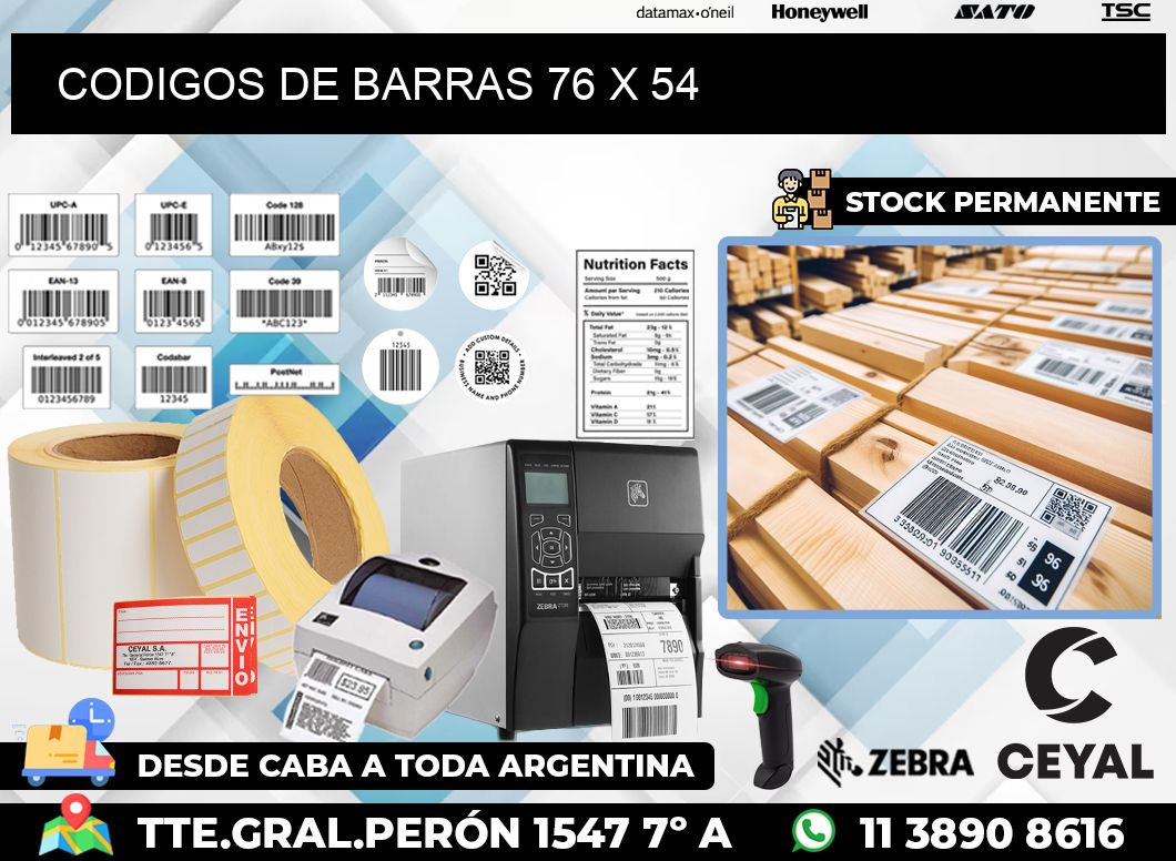 CODIGOS DE BARRAS 76 x 54