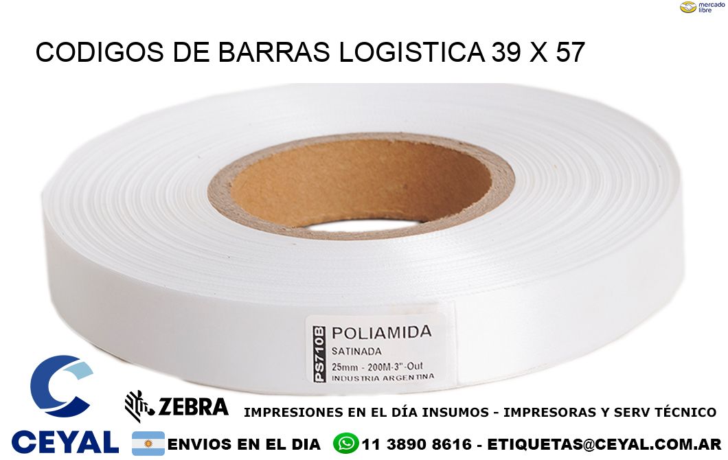 CODIGOS DE BARRAS LOGISTICA 39 x 57