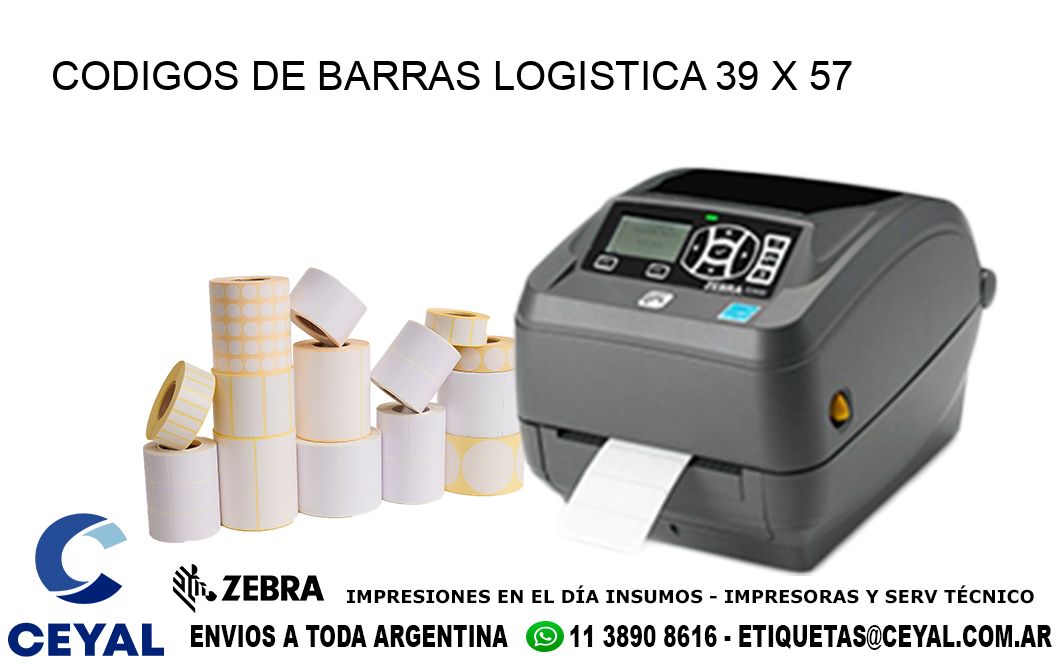 CODIGOS DE BARRAS LOGISTICA 39 x 57