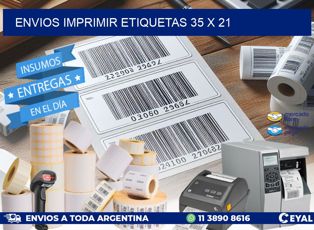 ENVIOS IMPRIMIR ETIQUETAS 35 x 21