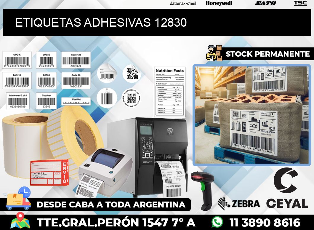 ETIQUETAS ADHESIVAS 12830