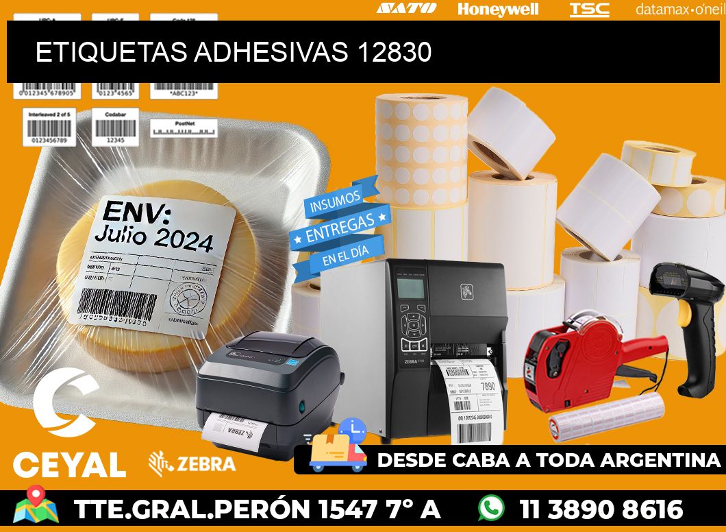 ETIQUETAS ADHESIVAS 12830