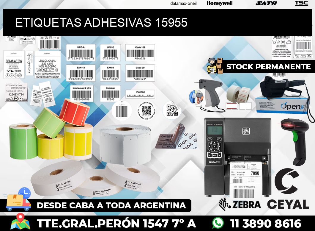 ETIQUETAS ADHESIVAS 15955
