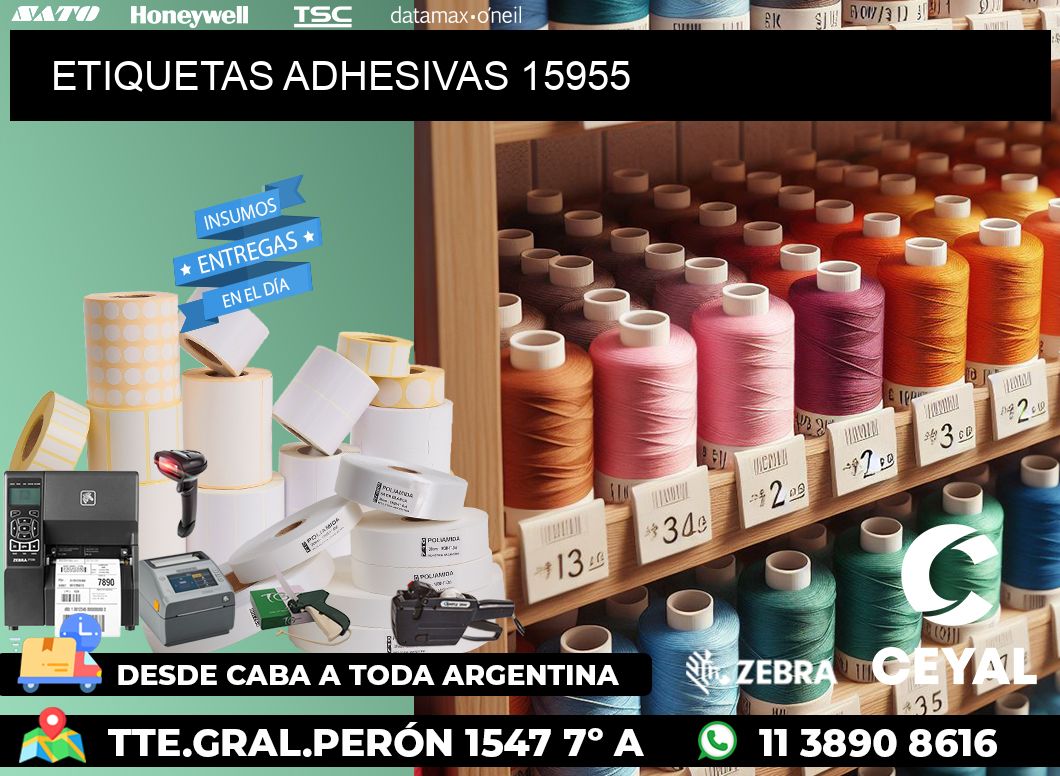 ETIQUETAS ADHESIVAS 15955
