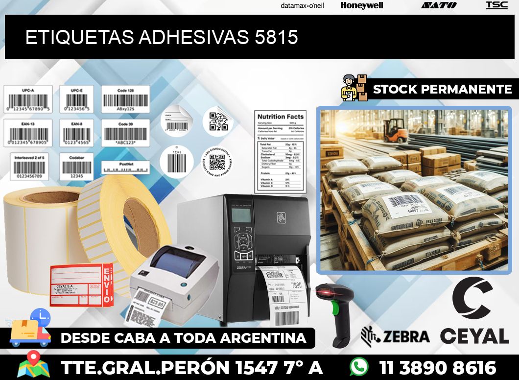 ETIQUETAS ADHESIVAS 5815
