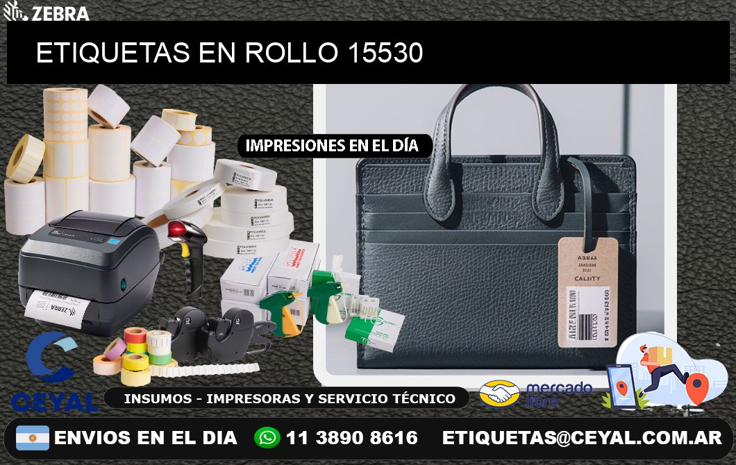 ETIQUETAS EN ROLLO 15530