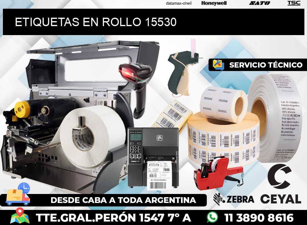ETIQUETAS EN ROLLO 15530