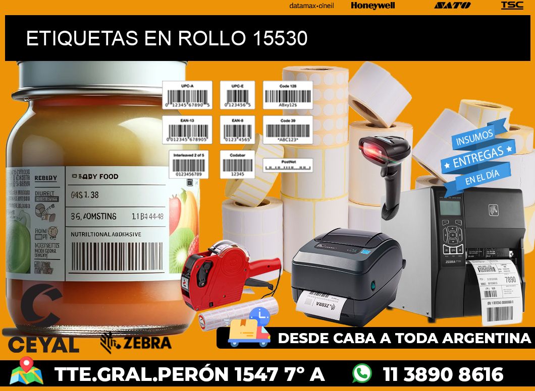ETIQUETAS EN ROLLO 15530