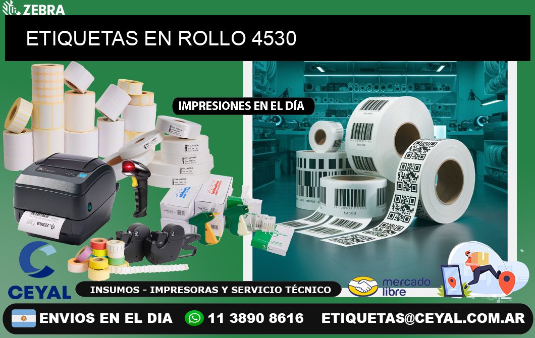 ETIQUETAS EN ROLLO 4530