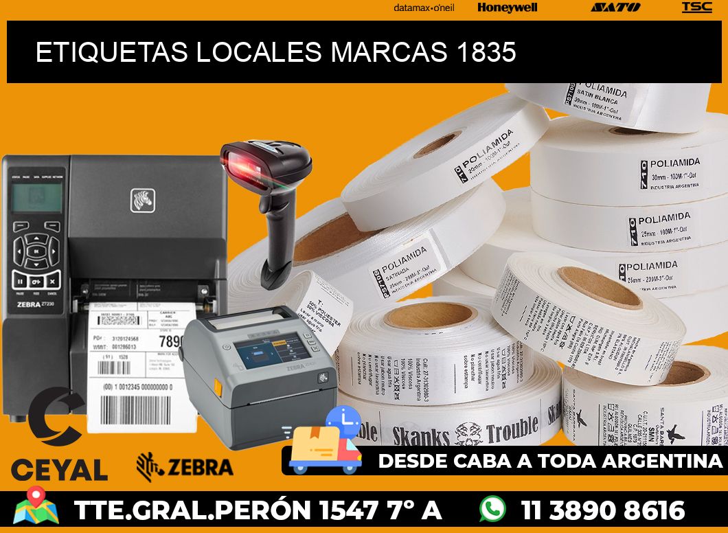 ETIQUETAS LOCALES MARCAS 1835