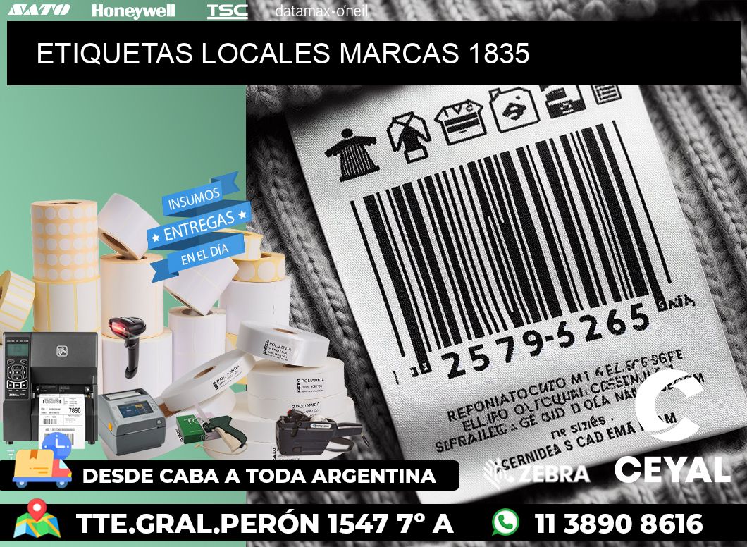 ETIQUETAS LOCALES MARCAS 1835