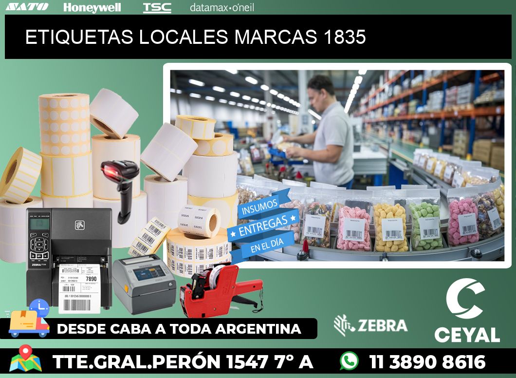 ETIQUETAS LOCALES MARCAS 1835