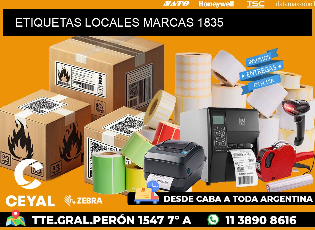 ETIQUETAS LOCALES MARCAS 1835