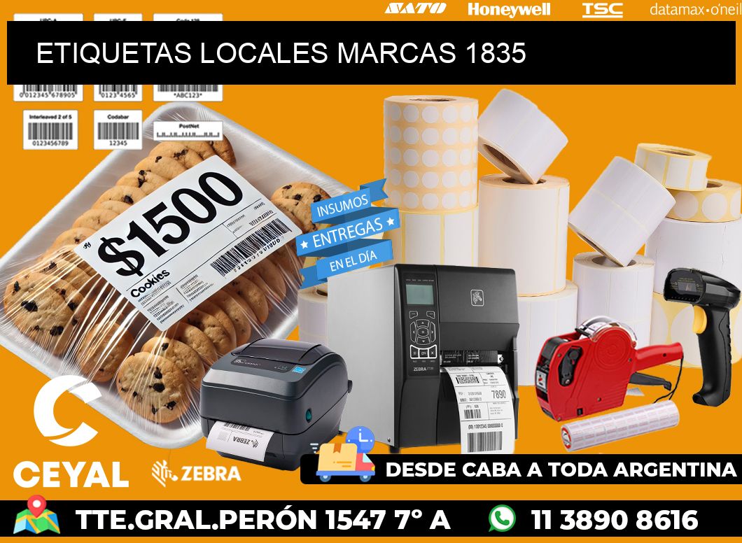 ETIQUETAS LOCALES MARCAS 1835