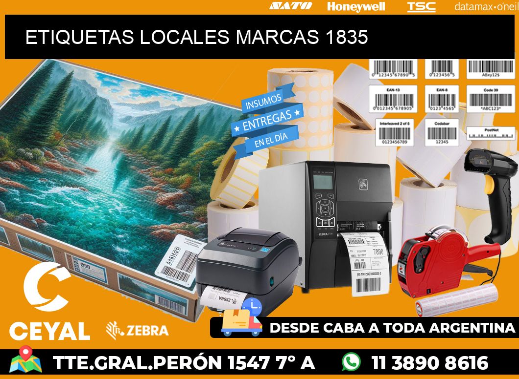 ETIQUETAS LOCALES MARCAS 1835