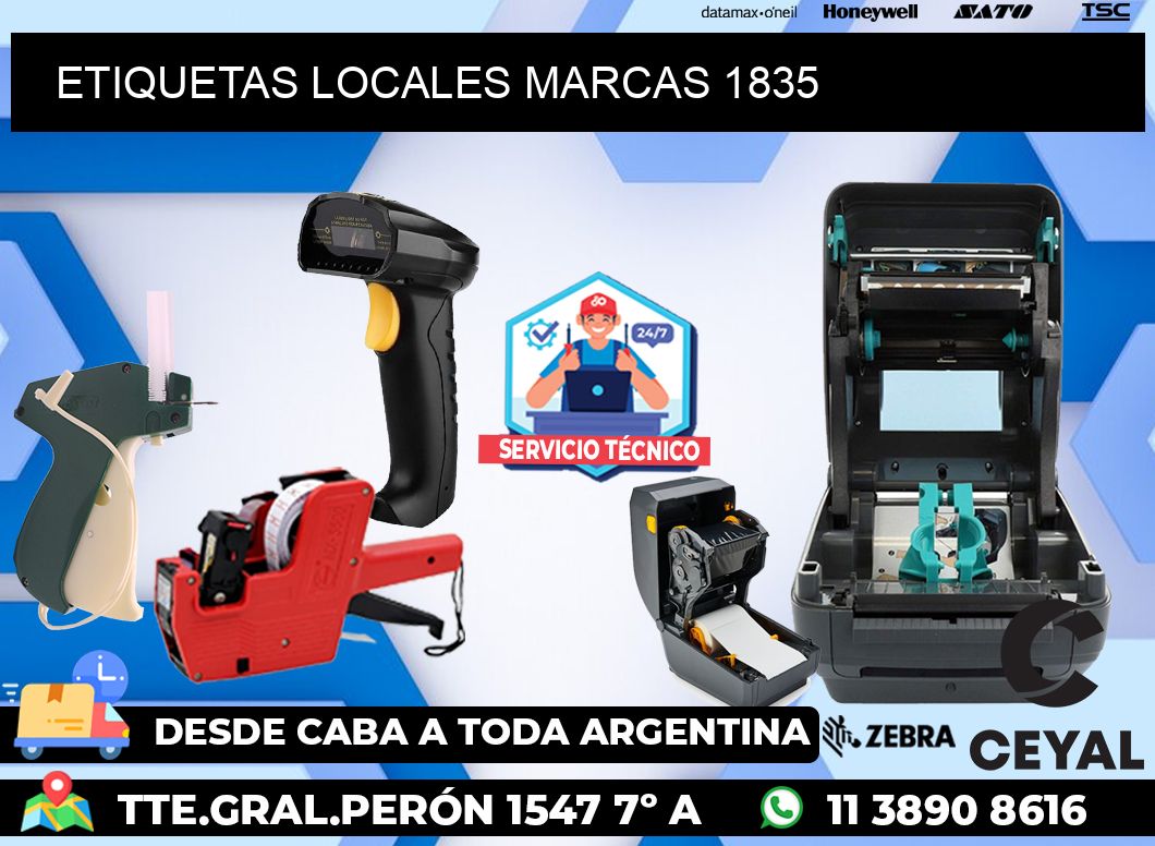 ETIQUETAS LOCALES MARCAS 1835