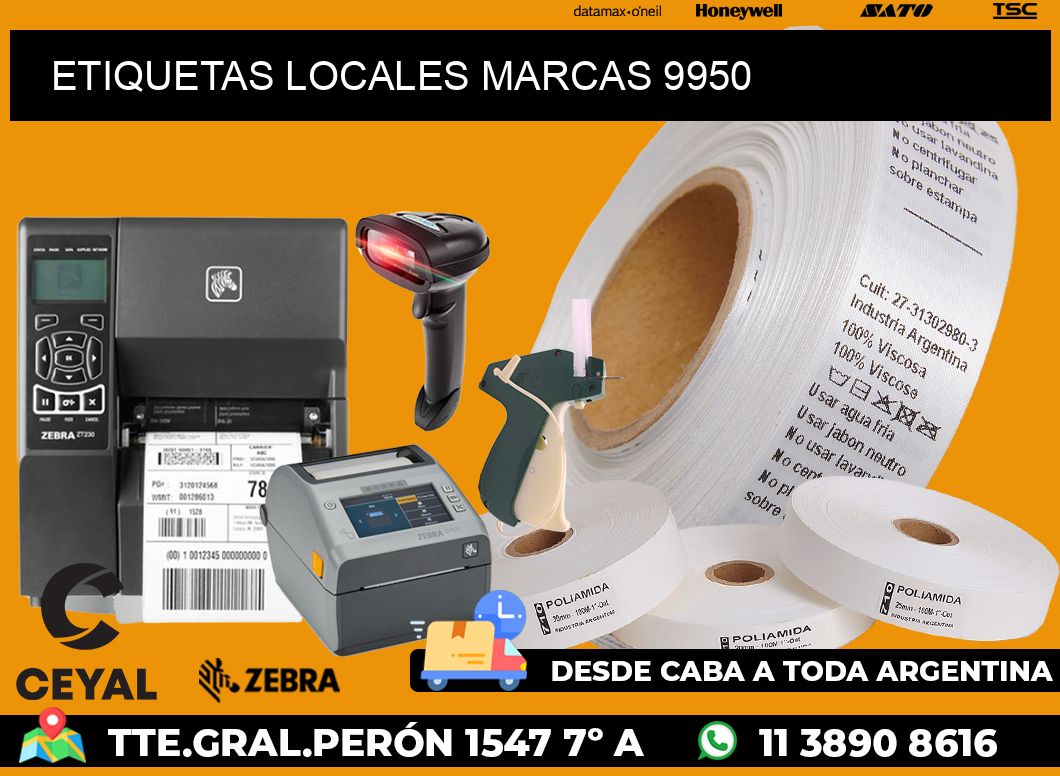 ETIQUETAS LOCALES MARCAS 9950