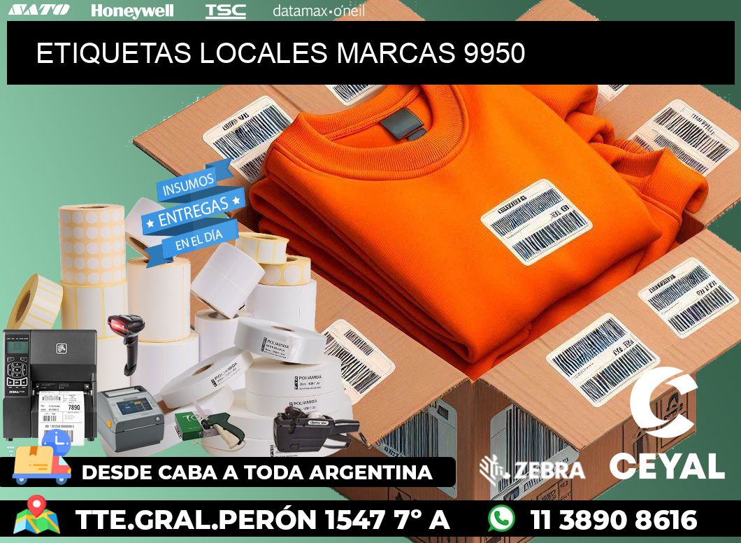 ETIQUETAS LOCALES MARCAS 9950