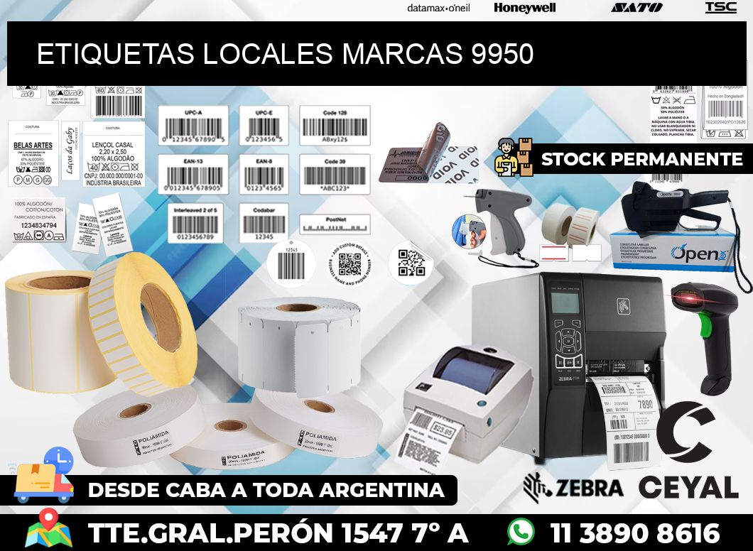 ETIQUETAS LOCALES MARCAS 9950