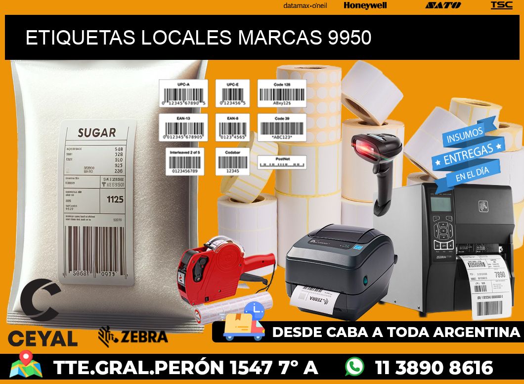 ETIQUETAS LOCALES MARCAS 9950