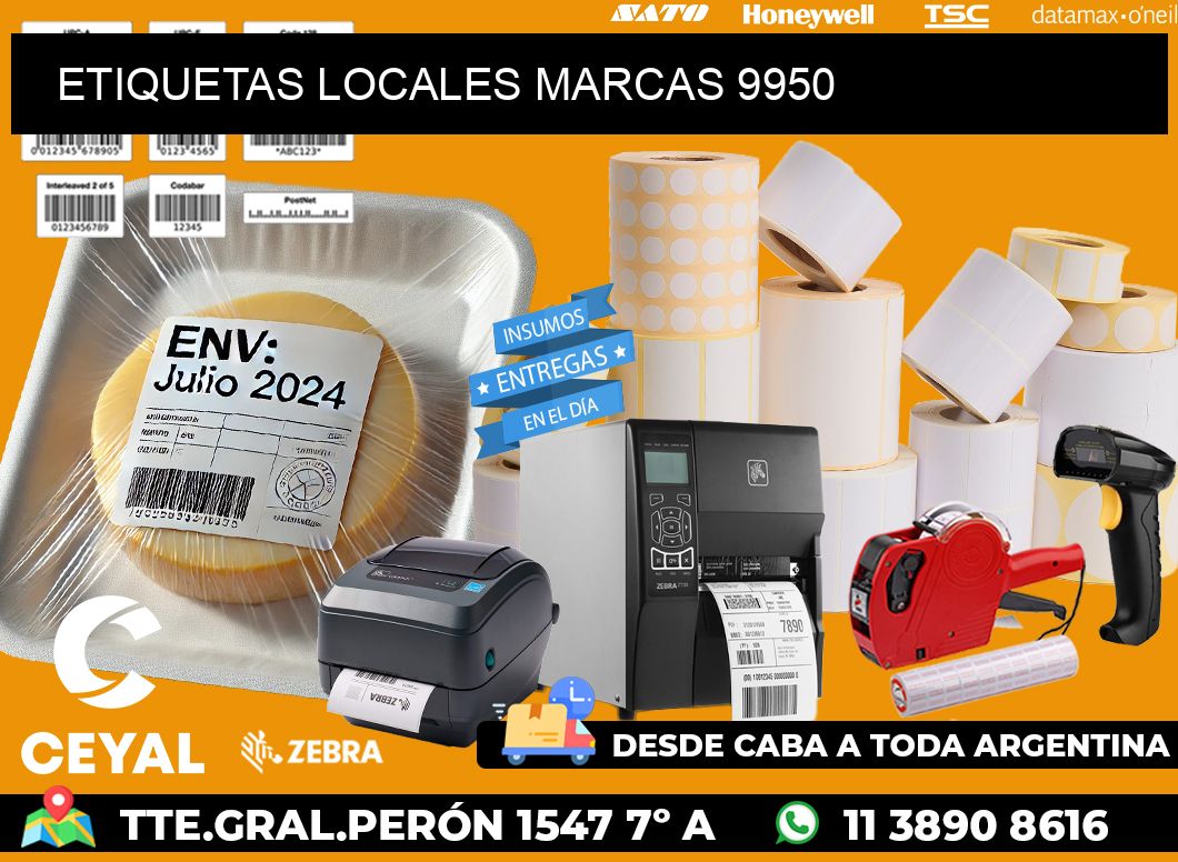 ETIQUETAS LOCALES MARCAS 9950
